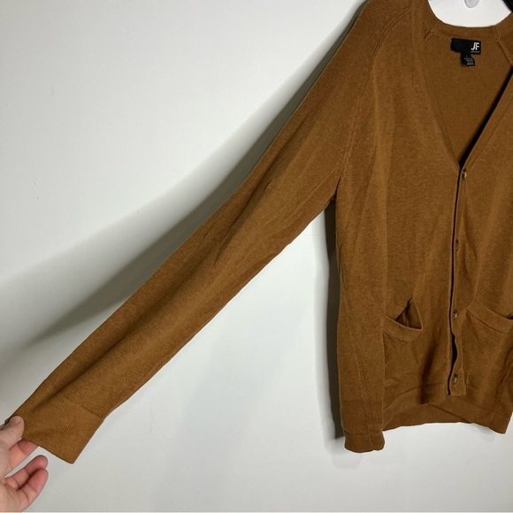 JF J. Ferrar brown cardigan sweater button front pockets large trendy casual - Picture 2 of 7